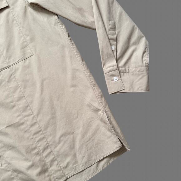 ZARA Khaki Mens LS Button Up Shirt NWT Size L - Picture 2 of 7